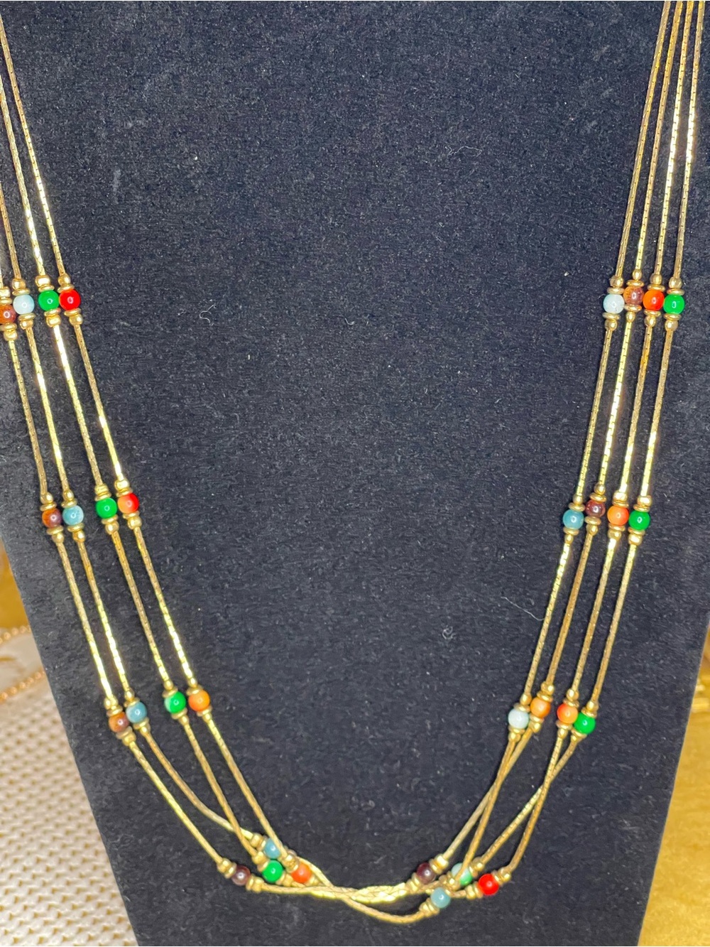 Vintage Japan multi strand necklace